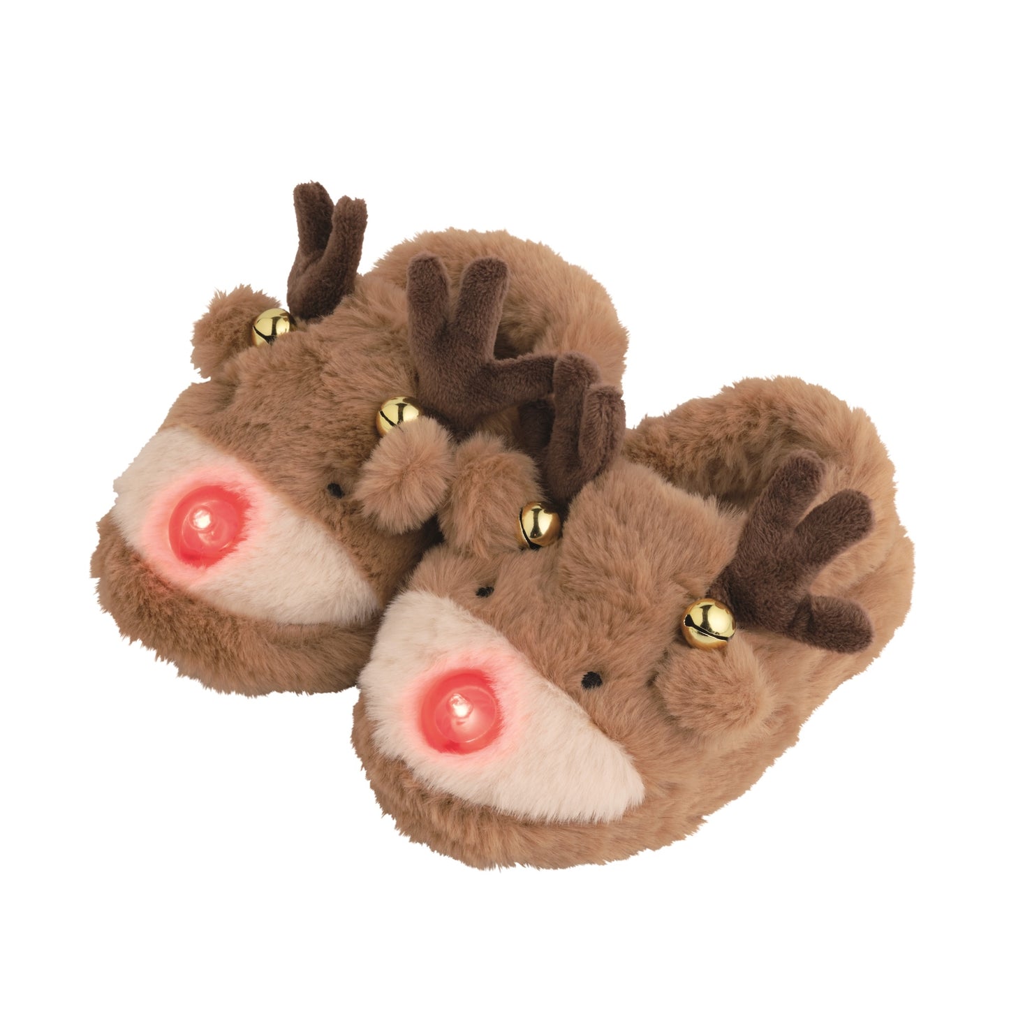 Reindeer Light-Up Christmas Slippers ML