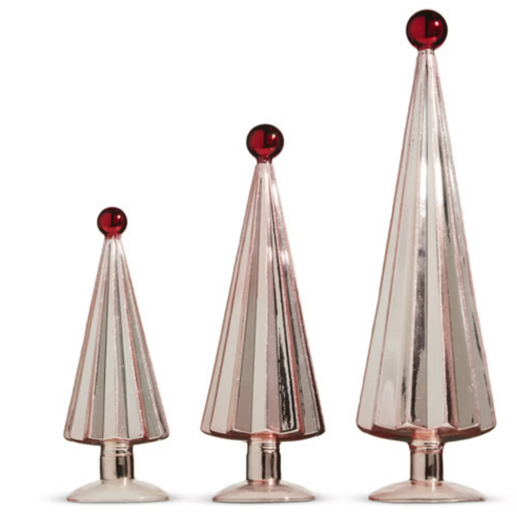 16.25" Sugar Plum Fairy Pink Trees with Ball Tip Large (SINGLE)