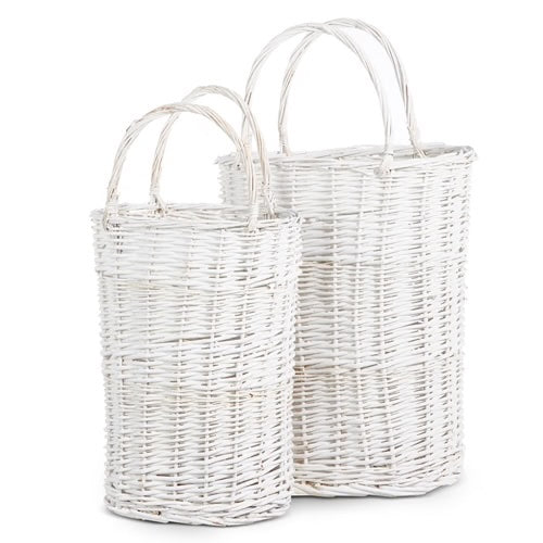 27" White Handled Baskets Large (SINGLE)