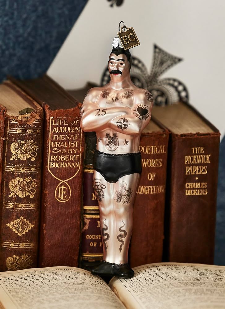 EC 6" Tattooed Man Ornament