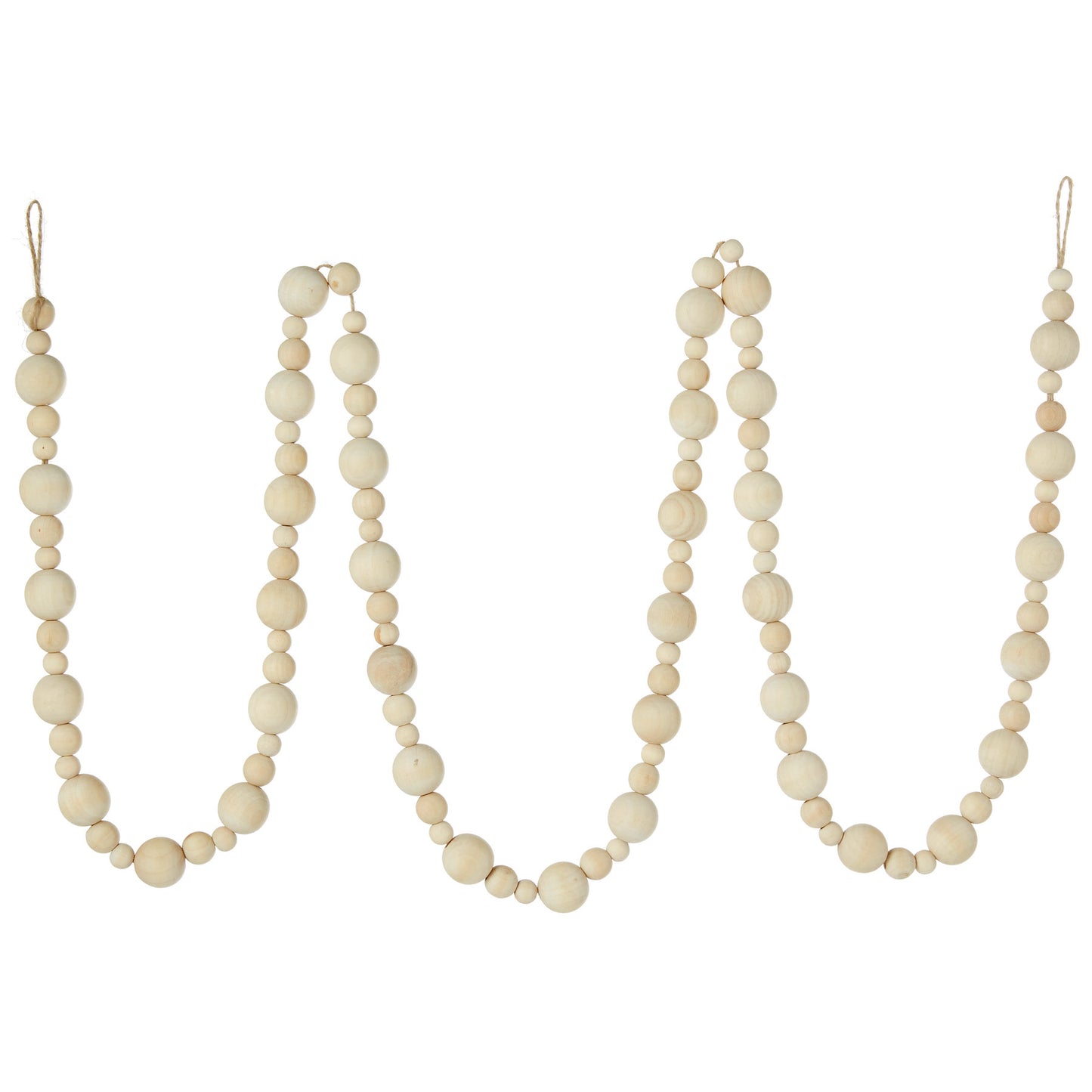6' Beaded Garland Wood