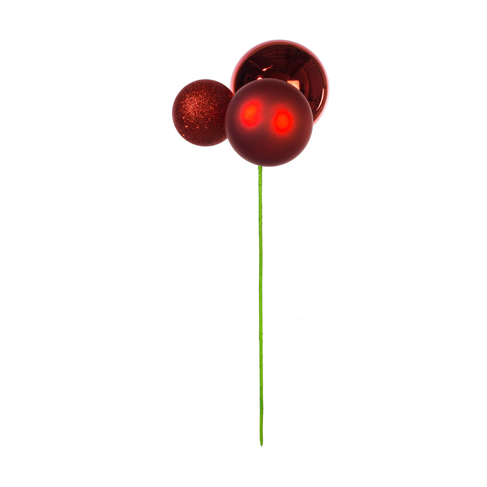 18" Red Ornament Pick