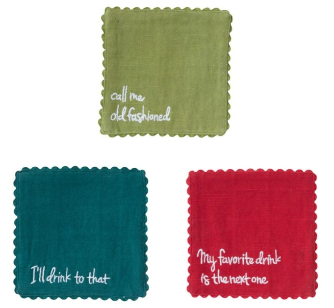 Holiday Spirit Cocktail Napkin 6"X 6"