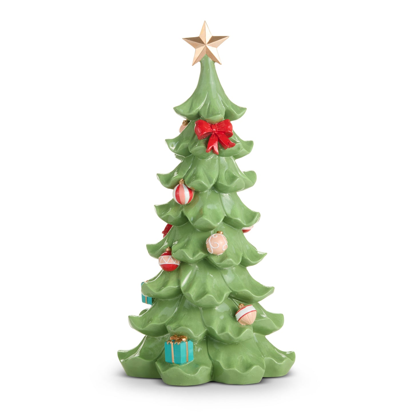 17.75" Ruffled Candy and Bow Tree
