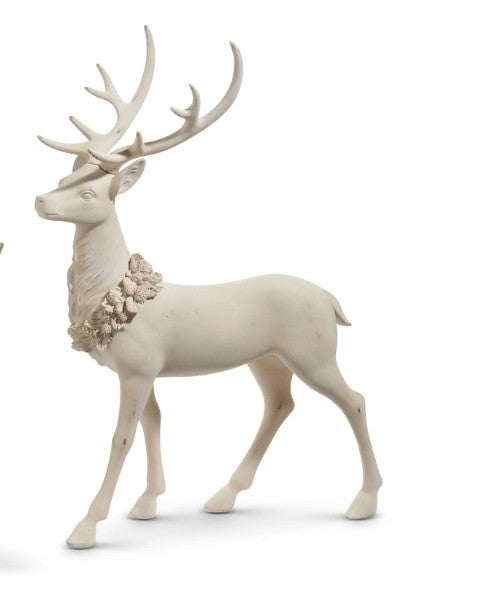 Resin Deer Standing 28" Cream