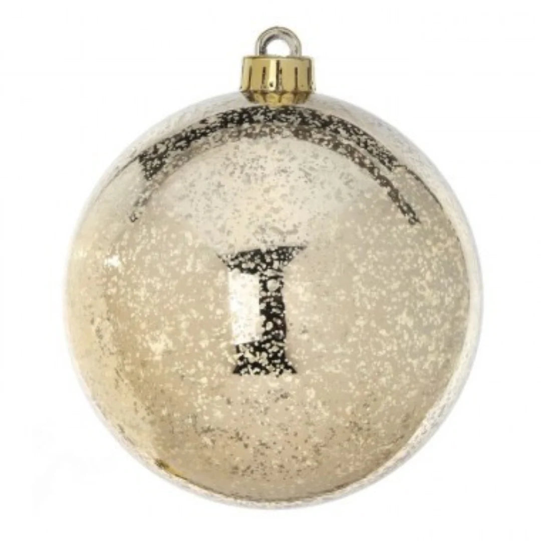 3.5" Glass Ball Ornament W/Silver Foil