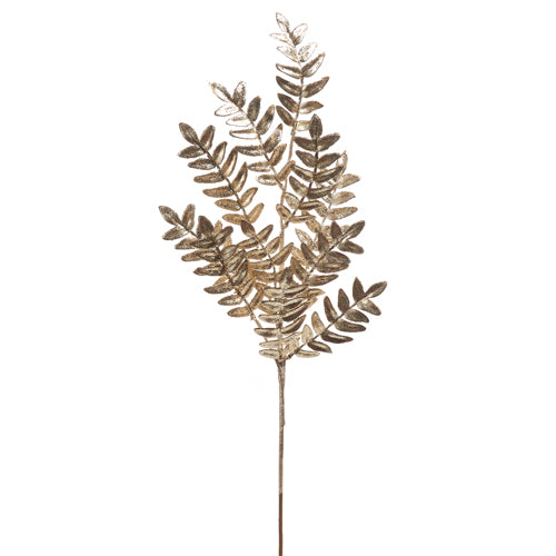 16" Gold Fern Leaf Spray