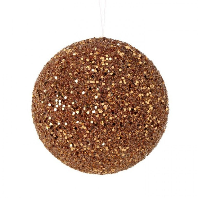 5.5" Metallic Beaded Ball Ornament