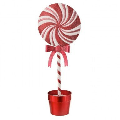 22" Metal Potted Lollipop