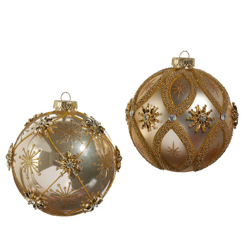 5" Star and Jewel Ball Ornament (Sold individually)