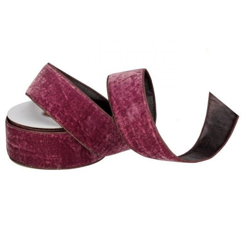 2.5" X 10yds Crown Velvet Ribbon – Lavender Violet with Metallic Backing