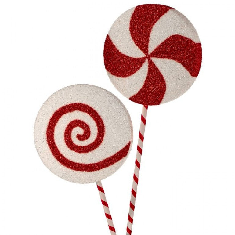 48" Tinsel Glitter Foam Lollipop 2/Ast
