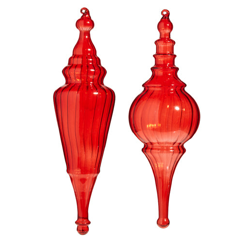 15.5" Red Finial Ornament