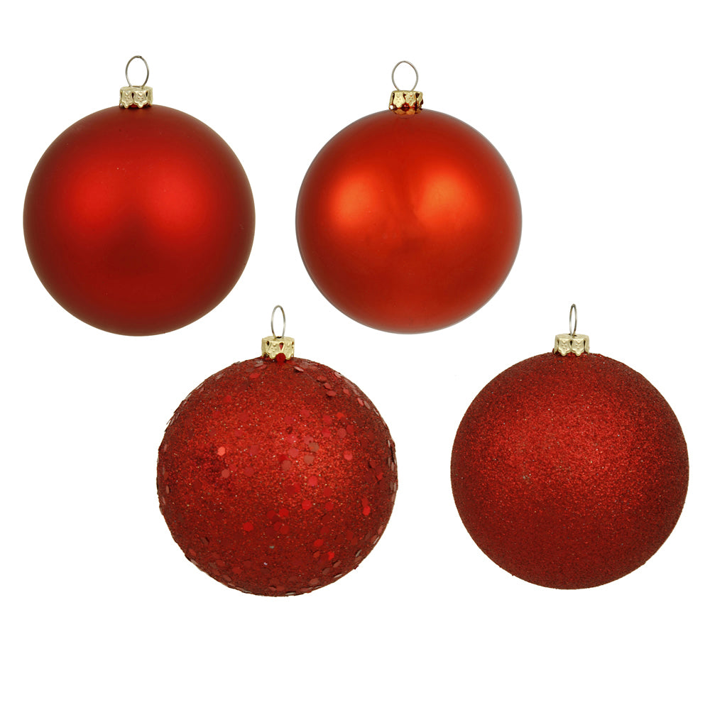 6" Red 4 Finish Ball (4/Bag)