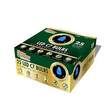 LED C7 SMD Bulb Box 25 - Blue, Faceted