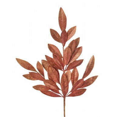 20.5" Sparkle Painted Bay Leaf Spray
