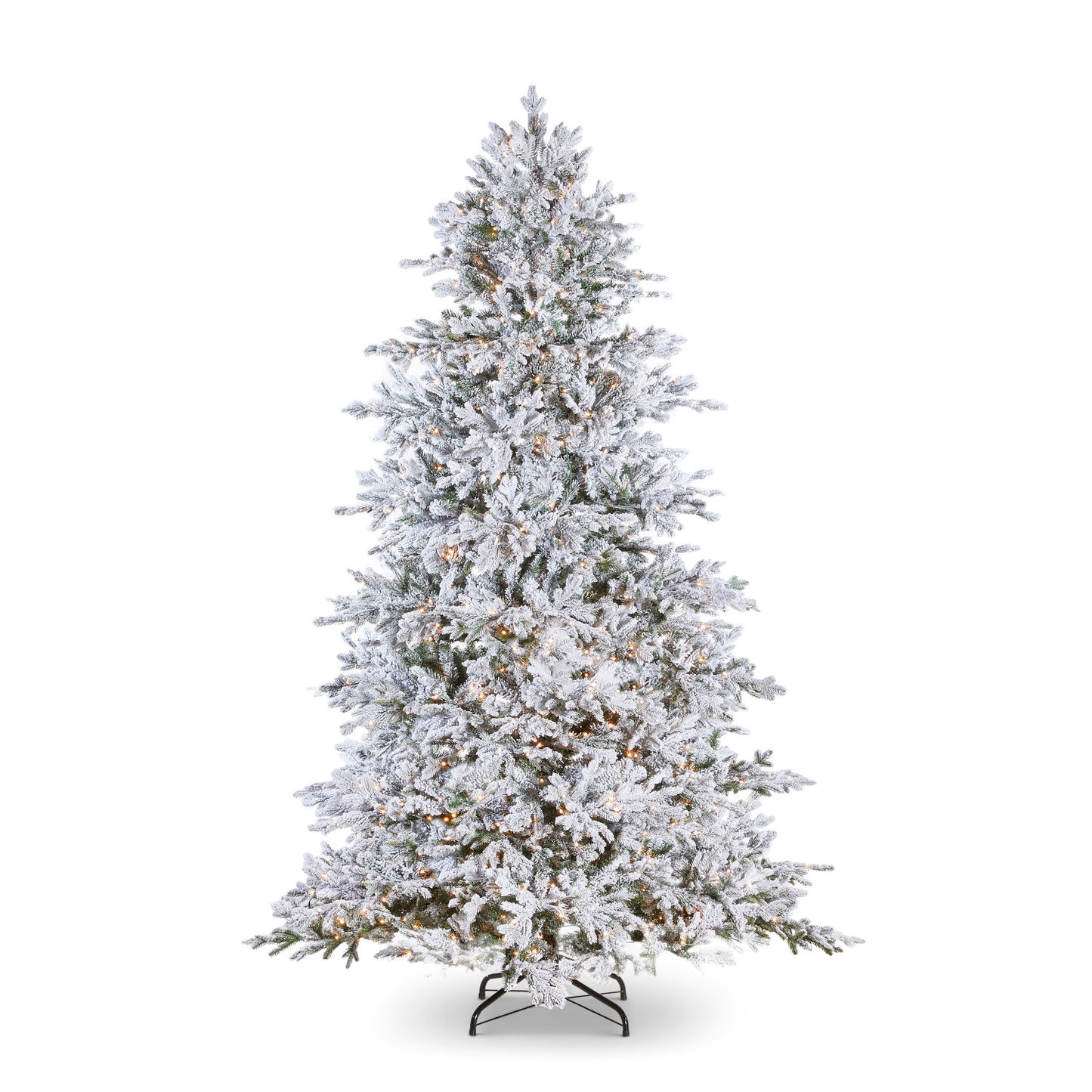 9' Silverado Fir Flocked Tree with Snake Lights