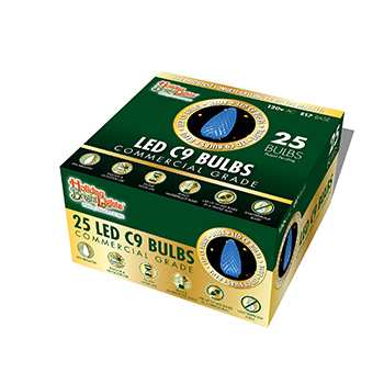 LED C9 SMD Bulb Box 25 - Blue, faceted