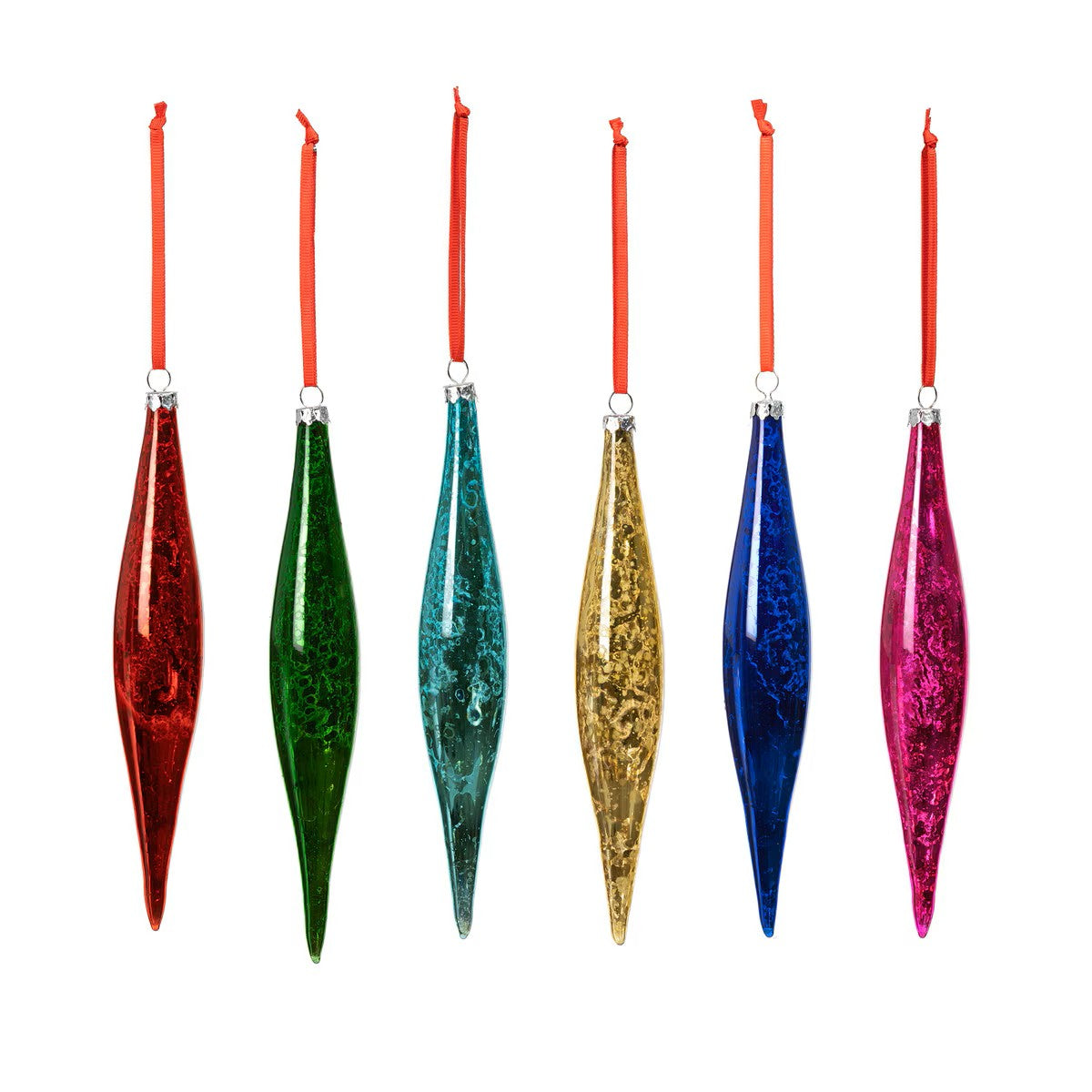 Multi-Colored Glass Drop Ornament