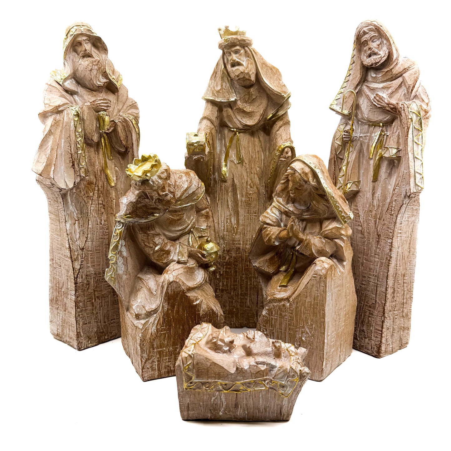 4-14" Resin Textured Nativity Set/6