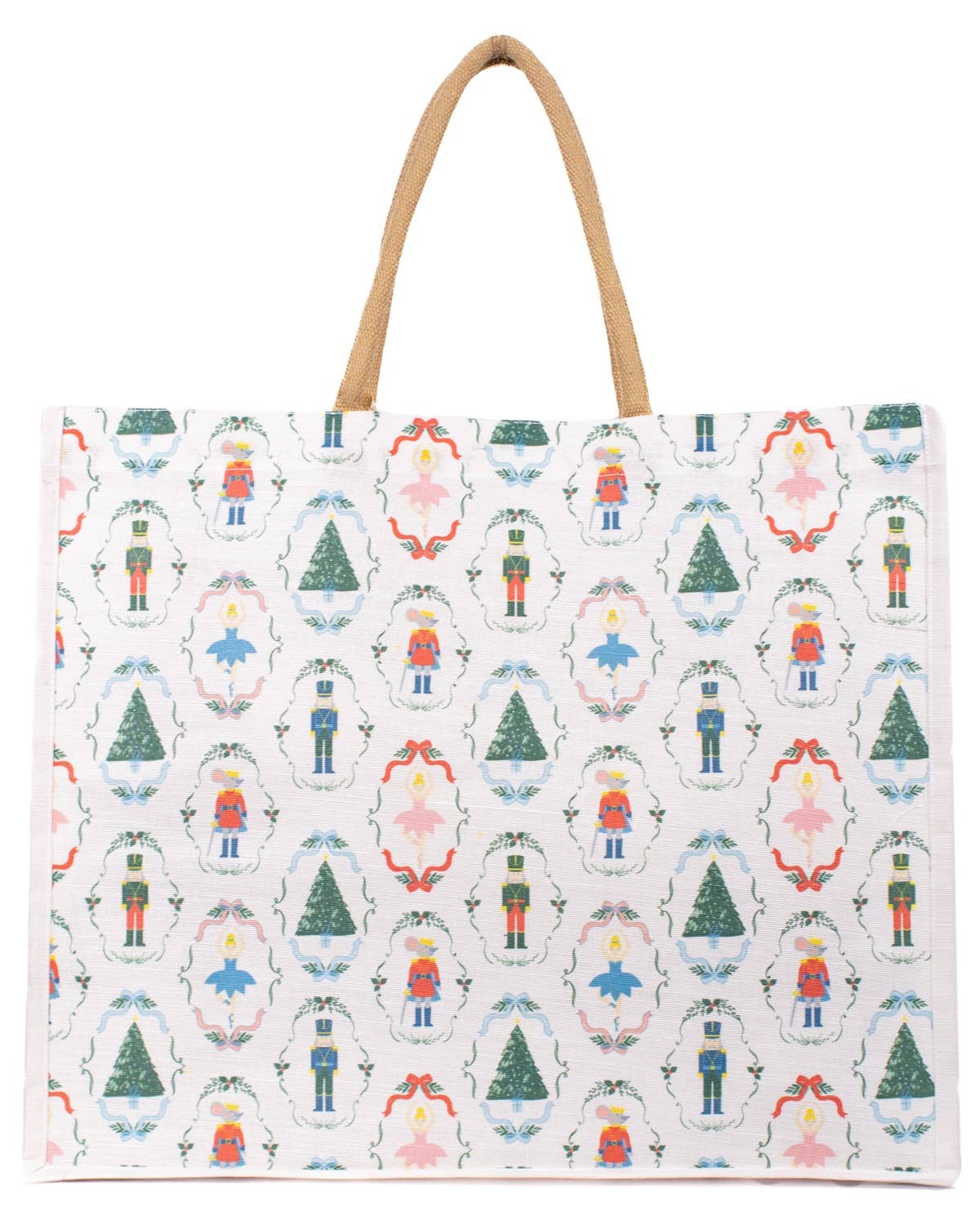Nutcracker Waltz Juco Carryall Tote White/Multi 22x19x8