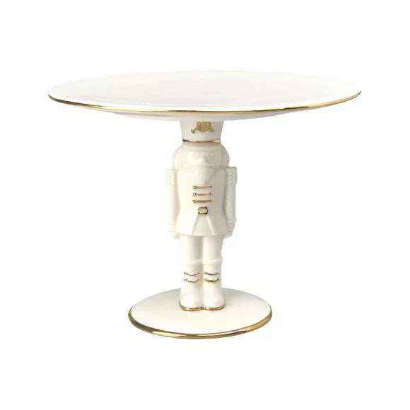 Nutcracker Cake Plate, Ceramic, 6.5" X 8.25"