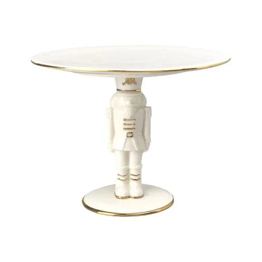Nutcracker Cake Plate, Ceramic, 6.5" X 8.25"