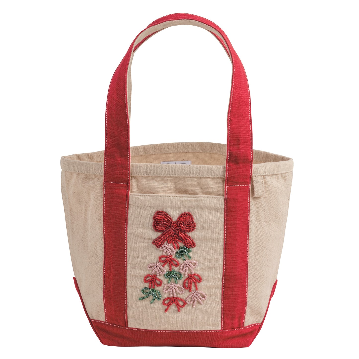 Red Holiday Beaded Mini Tote