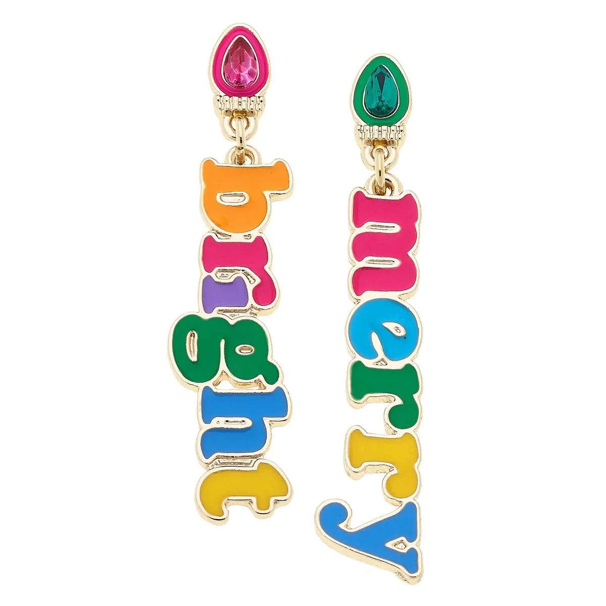 Merry & Bright Enamel Earrings in Multi