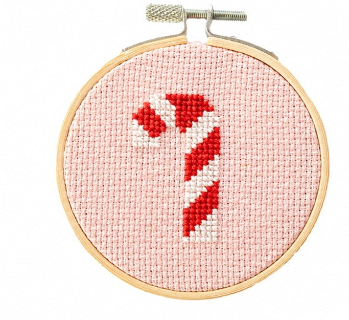 Candy Cane Cross Stitch Kit