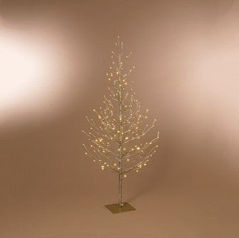 5'H Electric Lighted Gold PVC Wrapped LED Lights, Warm White, Outdoor Safe