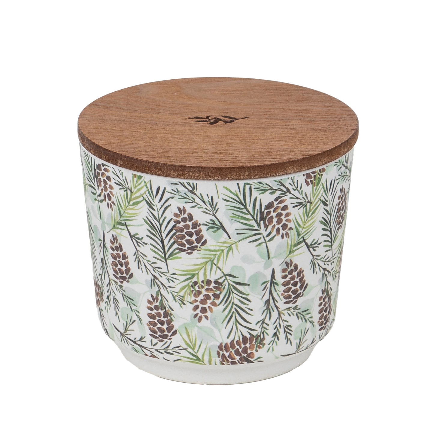 Patterned 3 Wick Candle-Silver Spruce