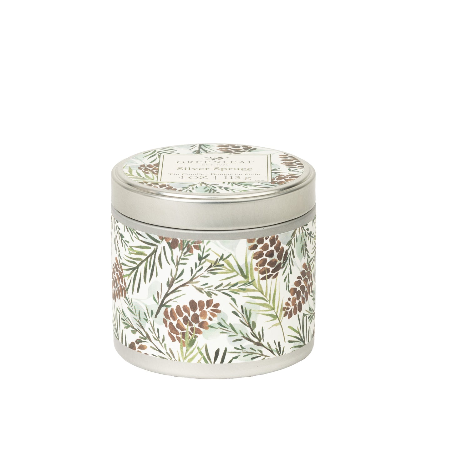 Silver Spruce Tin Candle 6 pack
