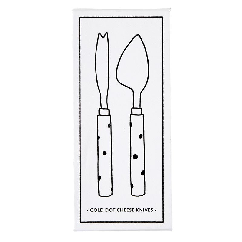 Gold Dot Cheese Knives