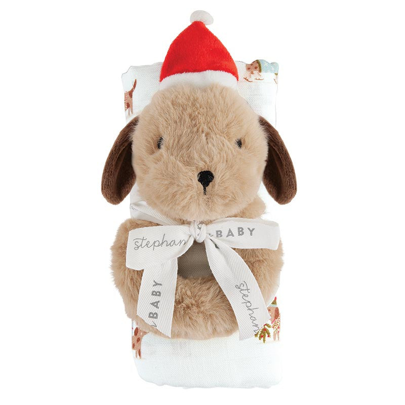 Swaddle+Rattle-Holiday Dog