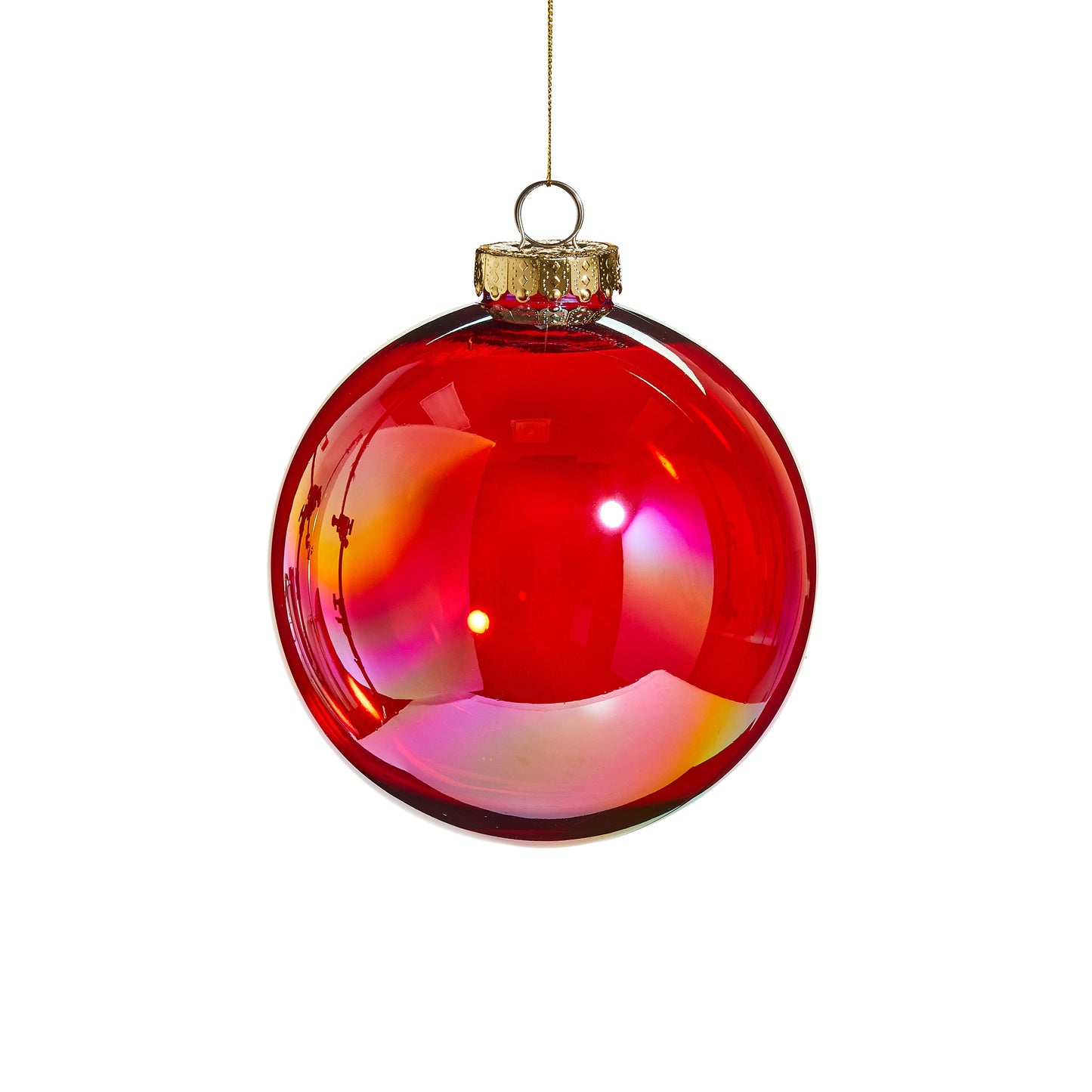 6" Red Seamless Iridescent Ball