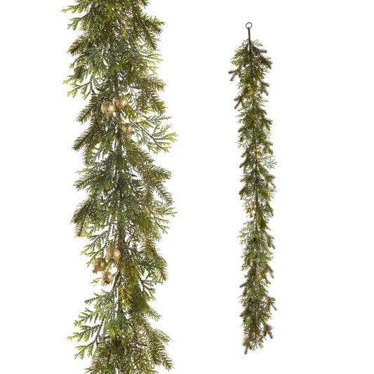 6' Gold Gilded Greenery Garland