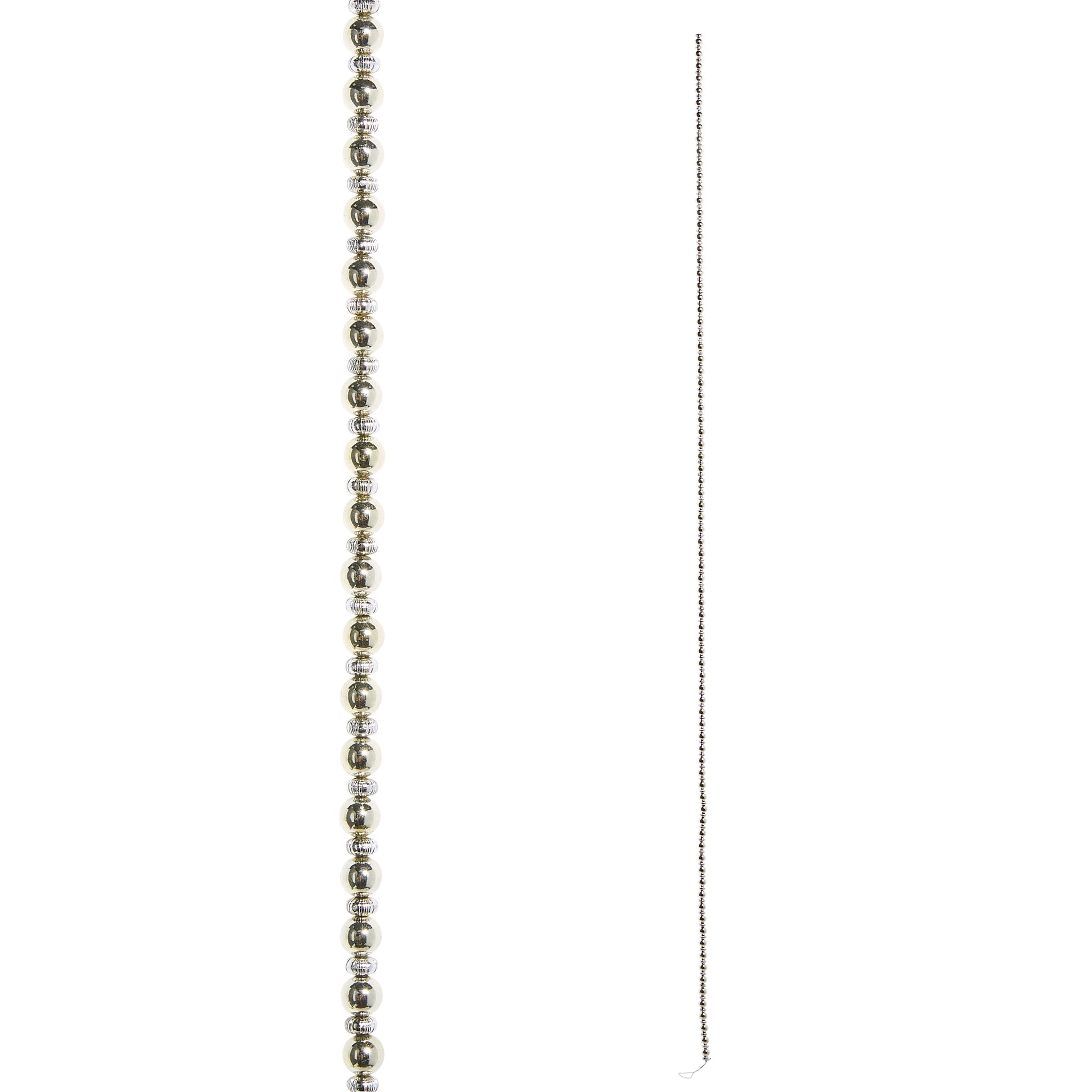 6' Silver and Gold Beaded Garland