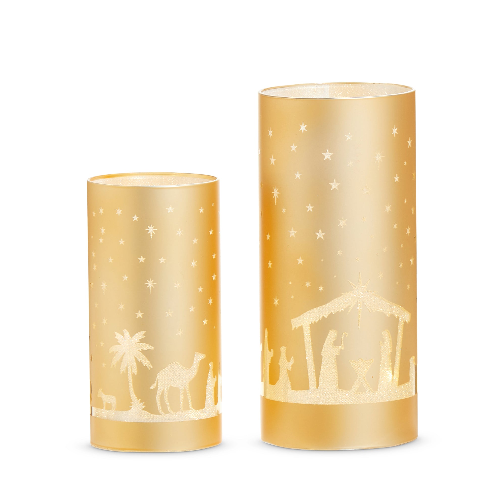 8" Lighted Nativity Lanterns