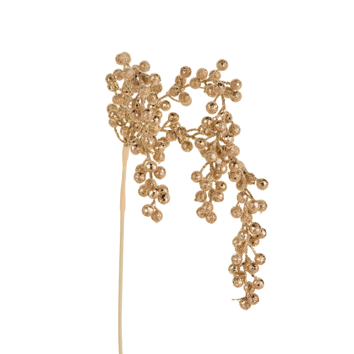 31" Platinum Glitter Hanging Berry Spray gold