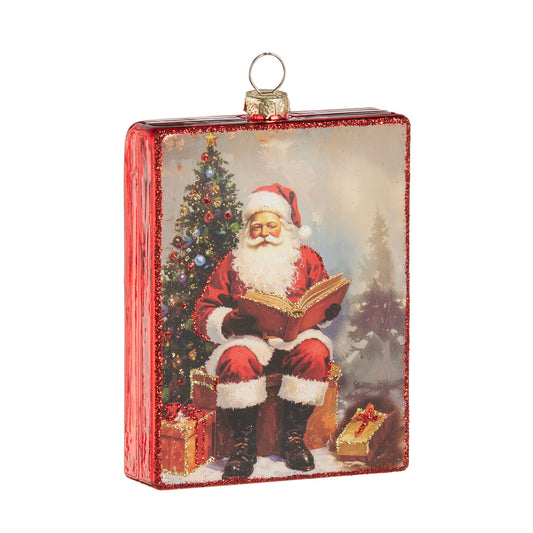 4" Kris Kringle's Nice List Rectangle Ornament