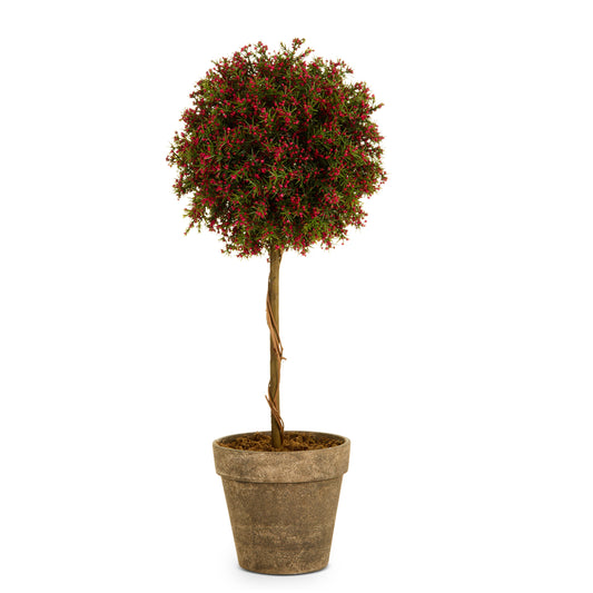 19" Red Pepper Berry Topiary