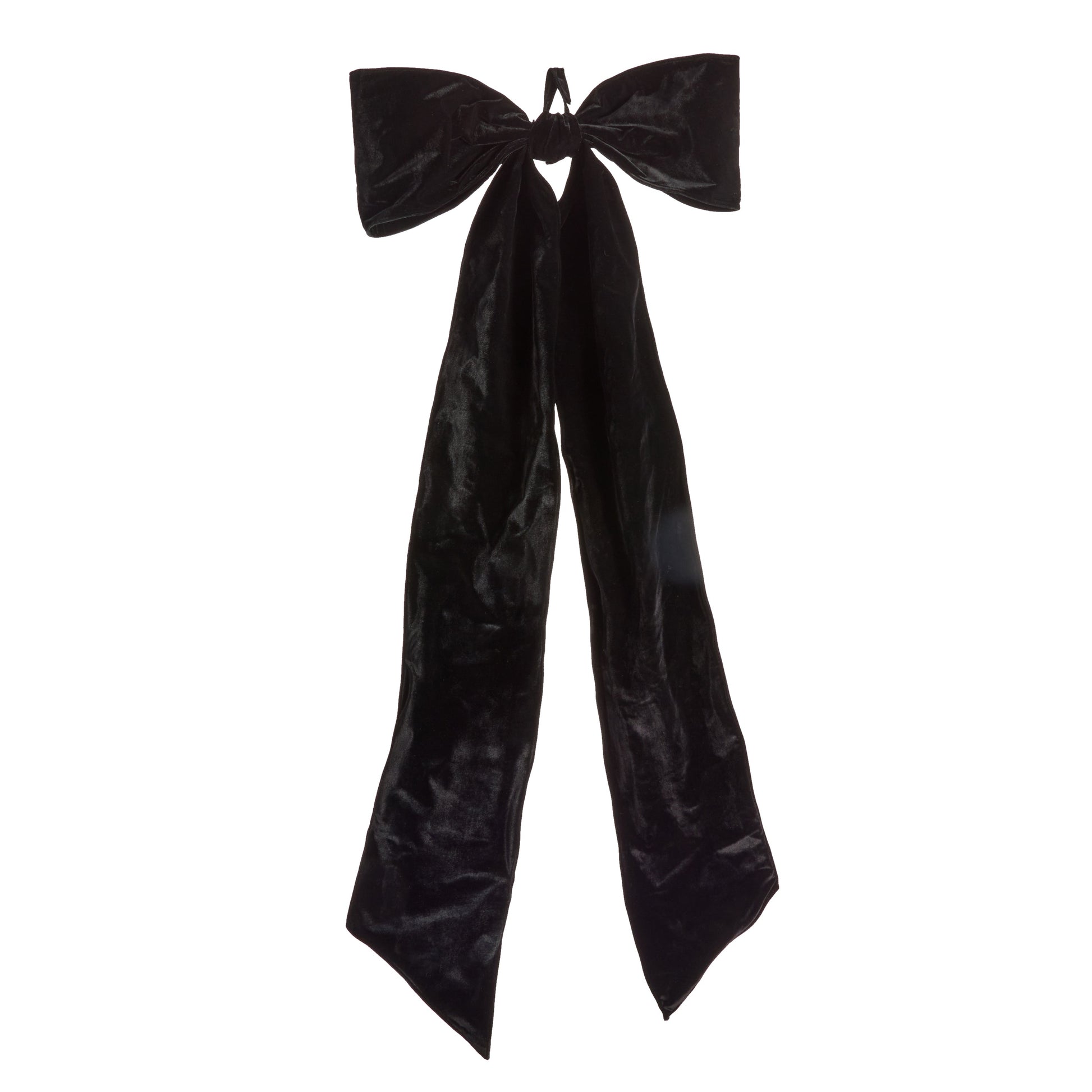 5' Oversized Black Velvet Bow