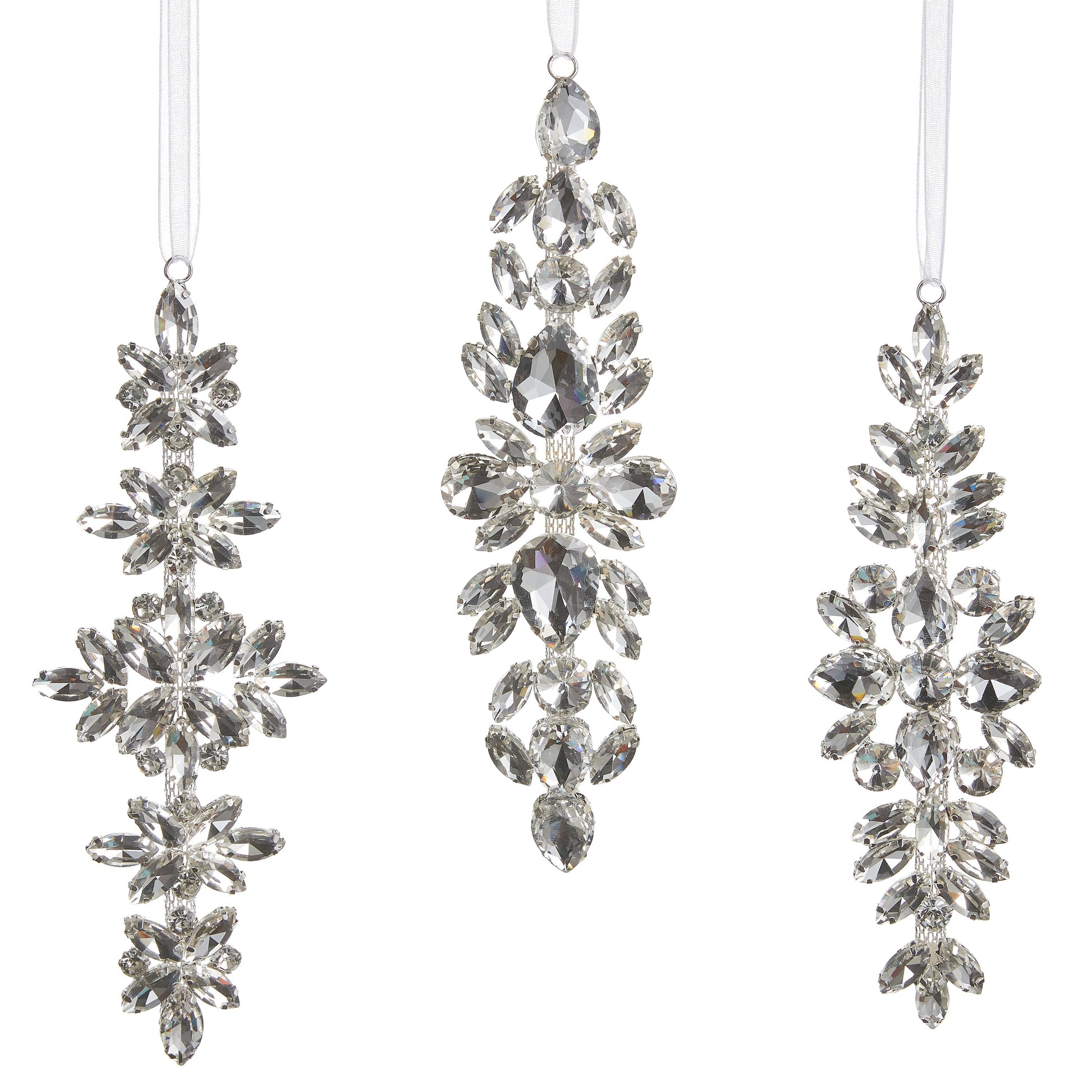 6.5" Clear Jewel Drop Ornament