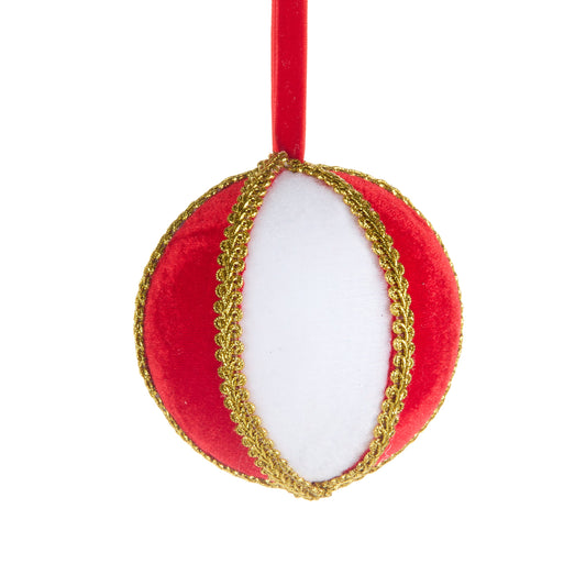 4" Red and White Big Top Ornament