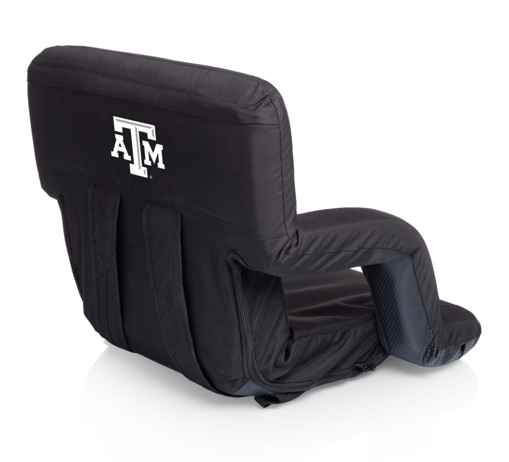 Texas A&M Aggies - Ventura Portable Reclining Stadium Seat, (Black)