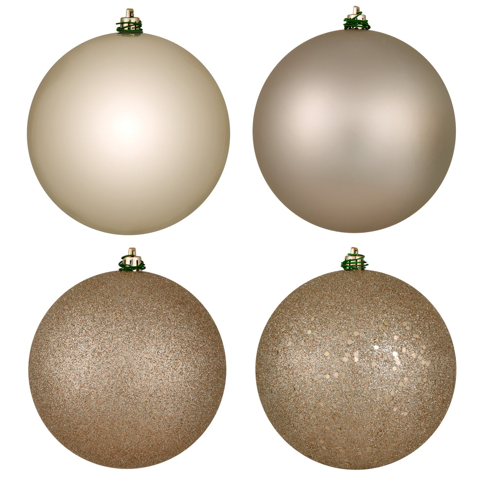 4" Oat 4 Finish Orn Asst (4/Bag)