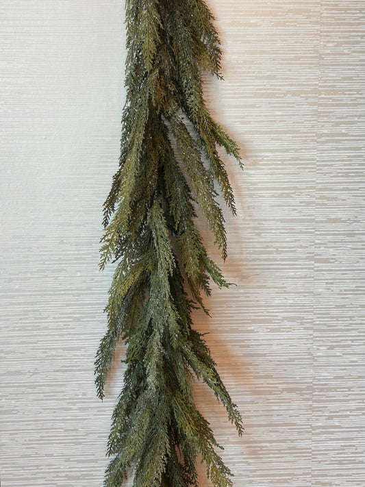 6' Iced Cedar Garland GR