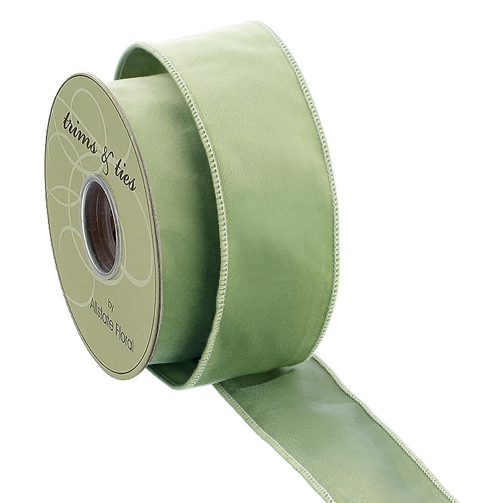 2.5" X 10yds Velvet Ribbon - Green