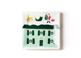Christmas in the Village Rooftop 12 Square Platter